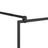 vidaXL Walk-in Shower Wall with Shelf Black 35.4"x76.8" ESG Glass&Aluminum