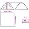 vidaXL Camping Tent 5-Person White Blackout Fabric Quick Release
