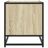 vidaXL TV Cabinet Sonoma Oak Engineered Wood and Metal Medium TV Cabinet