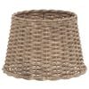 vidaXL Lamp Shade Brown Wicker, Iron Medium Decorative Inlays