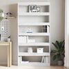 vidaXL Book Cabinet White 39.37 x 11.81 x 77.95 in Engineered Wood