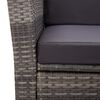 vidaXL Dining Set Grey PE rattan Large Removable Covers