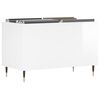 vidaXL Record Cabinet High gloss white Engineered wood, iron Medium