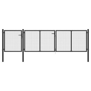 vidaXL Garden Gate Steel 157.5x39.4" Anthracite