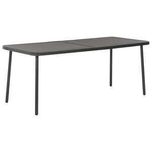 vidaXL Outdoor Table Dark Grey E-coated Steel Large Tough Dining Table