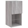 vidaXL 8 Piece TV Wall Units with LED Gray Sonoma Engineered Wood