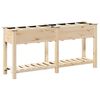 vidaXL Garden Planter Beige 63.58 x 17.72 x 30.12 in Solid Fir Wood
