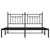 vidaXL Bed Frame Black Steel Super King Bed Frame Rectangular