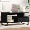 vidaXL Coffee Table Black Oak 35.43 x 19.29 x 17.72 in Engineered Wood