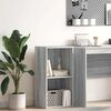 vidaXL Bookcase Grey Sonoma Engineered Wood Bookcase Rectangular