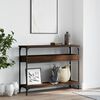 vidaXL Console Table Brown Oak Engineered Wood 39.4 in long