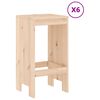 vidaXL Garden Bar Set Natural Pine Solid Pine Wood Medium Sturdy