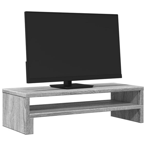 vidaXL Monitor Stand Grey Sonoma 21.3x8.7x5.9" Engineered Wood