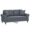 vidaXL 2-seater Sofa Dark grey Velvet (100% polyester), metal, textilene