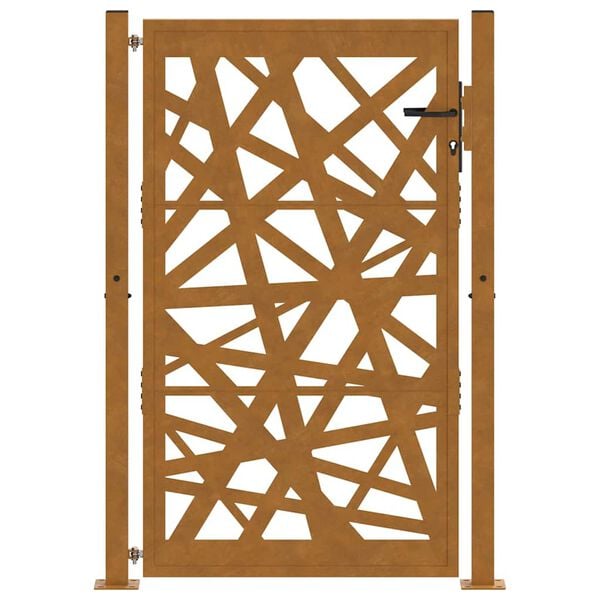 vidaXL Garden Gate 39.4x59.1" Weathering Steel Light Design