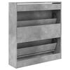 vidaXL Shoe Cabinet Concrete Grey Engineered Wood Compact Shoe Cabinet