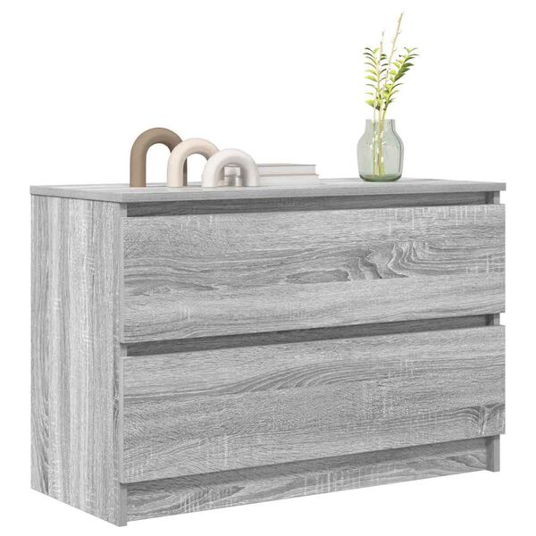 vidaXL TV Cabinet Grey Sonoma Engineered Wood Standard Storage