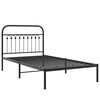 vidaXL Bed Frame Black Steel Twin Bed Frame Rectangular Traditional