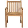 vidaXL Garden Chair Set of 2 Taupe Solid Teak Wood, 100% Polyester
