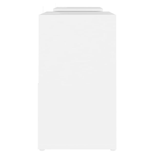 vidaXL TV Cabinet White Engineered wood Medium TV Cabinet Rectangular