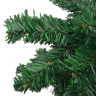 vidaXL Artificial Pre-lit Christmas Tree with Ball Set L 94.5" Green