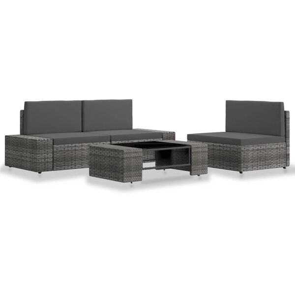 vidaXL Garden Lounge Set Grey and Anthracite