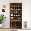 vidaXL Shoe Cabinet with Door Brown 80 x 39 x 180 cm Engineered wood