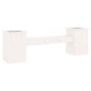 vidaXL Planter Bench White Solid pine wood Large Planters