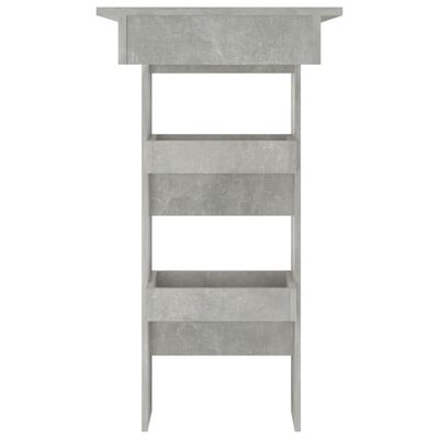 vidaXL Wall Bar Table Concrete Gray 40.2"x17.7"x40.7" Engineered Wood