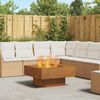 vidaXL Fire Pit Brown 31.50 x 31.50 x 15.75 in Steel