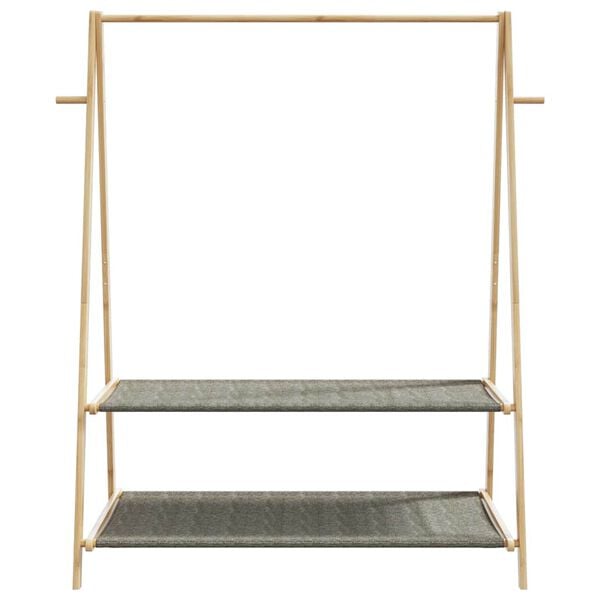 vidaXL Clothes Rack Natural bamboo Bamboo 52.0 in x 17.9 in x 59.3 in