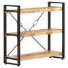 vidaXL Bookcase Natural wood and black