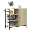 vidaXL Kitchen Trolley Sonoma Oak 34.4"x15.2"x33.3" Engineered Wood