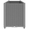 vidaXL Garden Planter Light Grey Polypropylene Large Modular