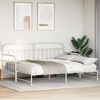 vidaXL Daybed Frame with Headboard White 35.4" x 74.8" Steel