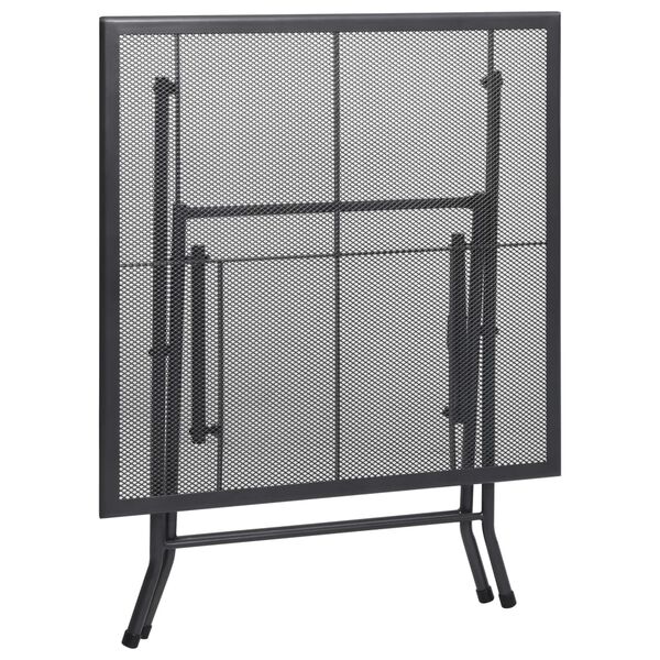 vidaXL Folding Table Anthracite Steel with Powder Coating