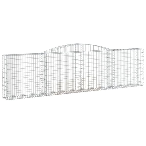 vidaXL Gabion Basket Set of 5 Silver Galvanized Iron
