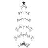 vidaXL Metal Christmas Tree black 59.06 in Powder-coated Steel