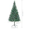 vidaXL Christmas Tree Green with white tips Artificial materials Large