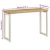 vidaXL Console Table Natural wood grain and white Solid mango wood and steel