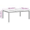 vidaXL Garden Table Beige Poly rattan, powder-coated steel, tempered glass
