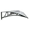 vidaXL Door Canopy Black, Transparent Polycarbonate, ABS, Aluminum