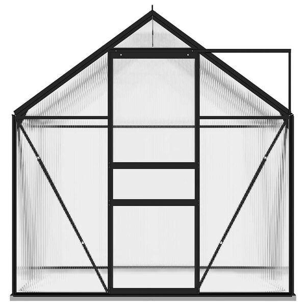 vidaXL Greenhouse Anthracite Aluminum, Polycarbonate 26.6 ft²