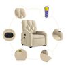 vidaXL Electric Stand up Massage Recliner Chair Cream Fabric