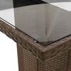 vidaXL 9 Piece Patio Bistro Set with Cushions Brown Poly Rattan