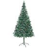 vidaXL Xmas Tree Green with white tips PVC 82.7 in Adjustable Armrests