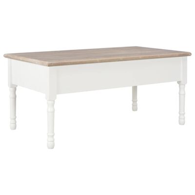 vidaXL Coffee Table White 39.4"x21.7"x17.7" Wood