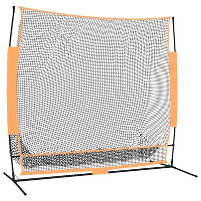 vidaXL Golf Practice Net Black and Orange 84.6"x42.1"x85" Polyester