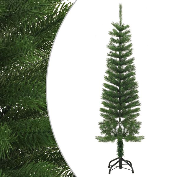 vidaXL Christmas Tree Green Polyethylene Slim Durable Christmas Tree