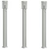 vidaXL Outdoor Floor Lamp Set of 3 Silver Stainless Steel Medium